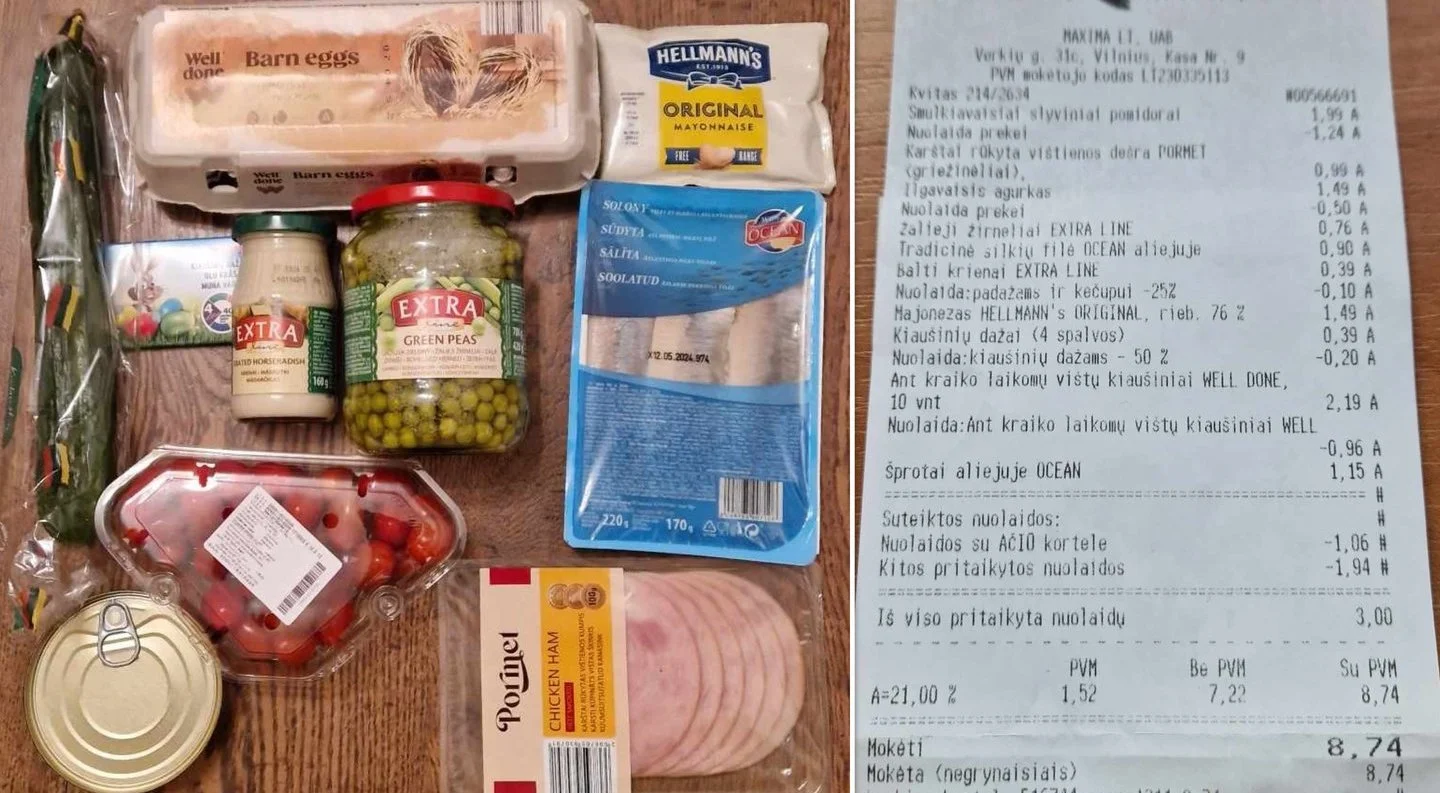 Pigiausias maisto prekių krepšelis Velykoms: štai ką pavyko nupirkti už 9 eurus