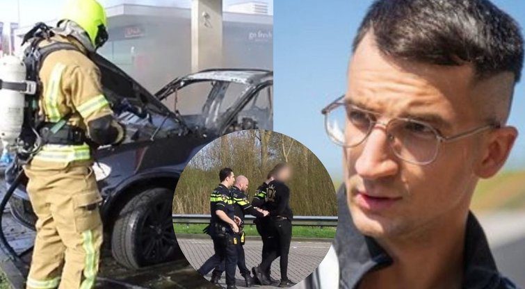 Skandalas Olandijoje – Laurynas-Maybachas sukėlė tarnybas ant kojų: sudegė jo BMW, lietuvis sulaikytas