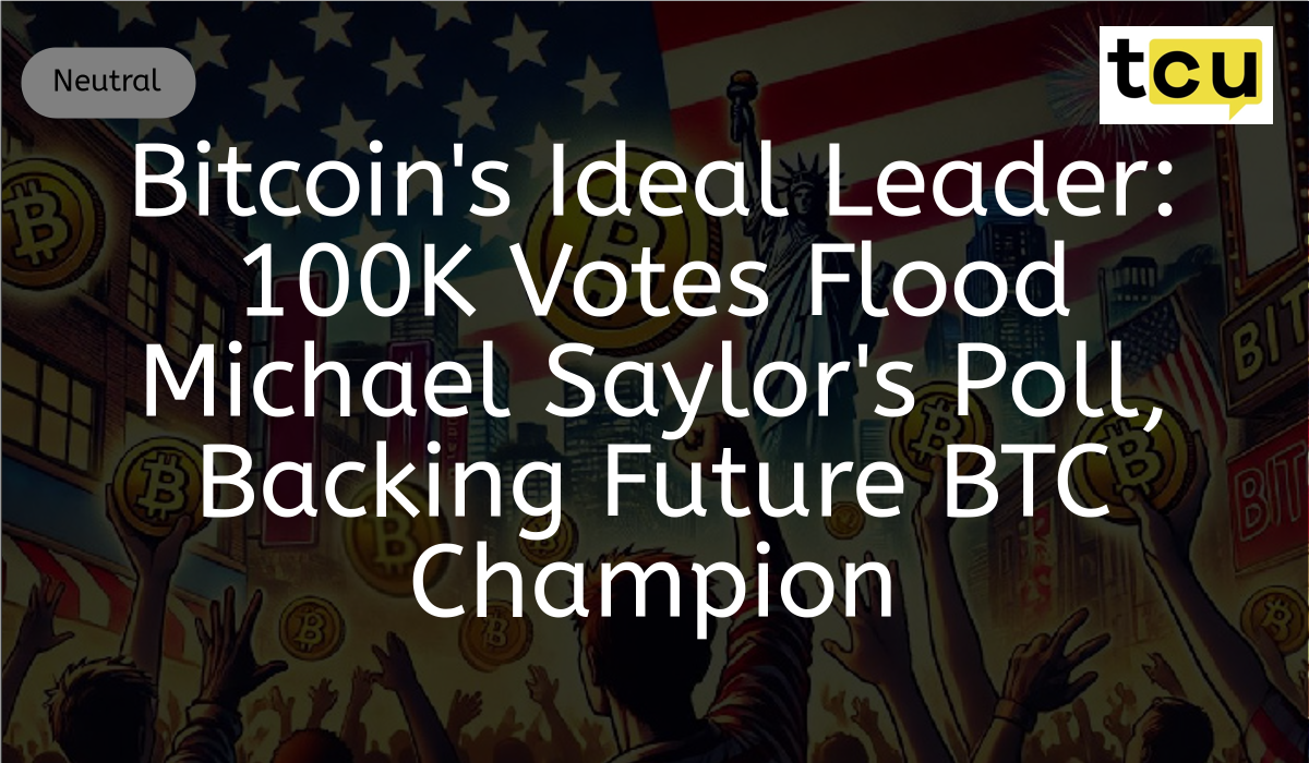 Idealus „Bitcoin“ lyderis: 100 000 balsų užplūdo Michaelo Sayloro apklausa, palaikanti būsimą BTC čempioną